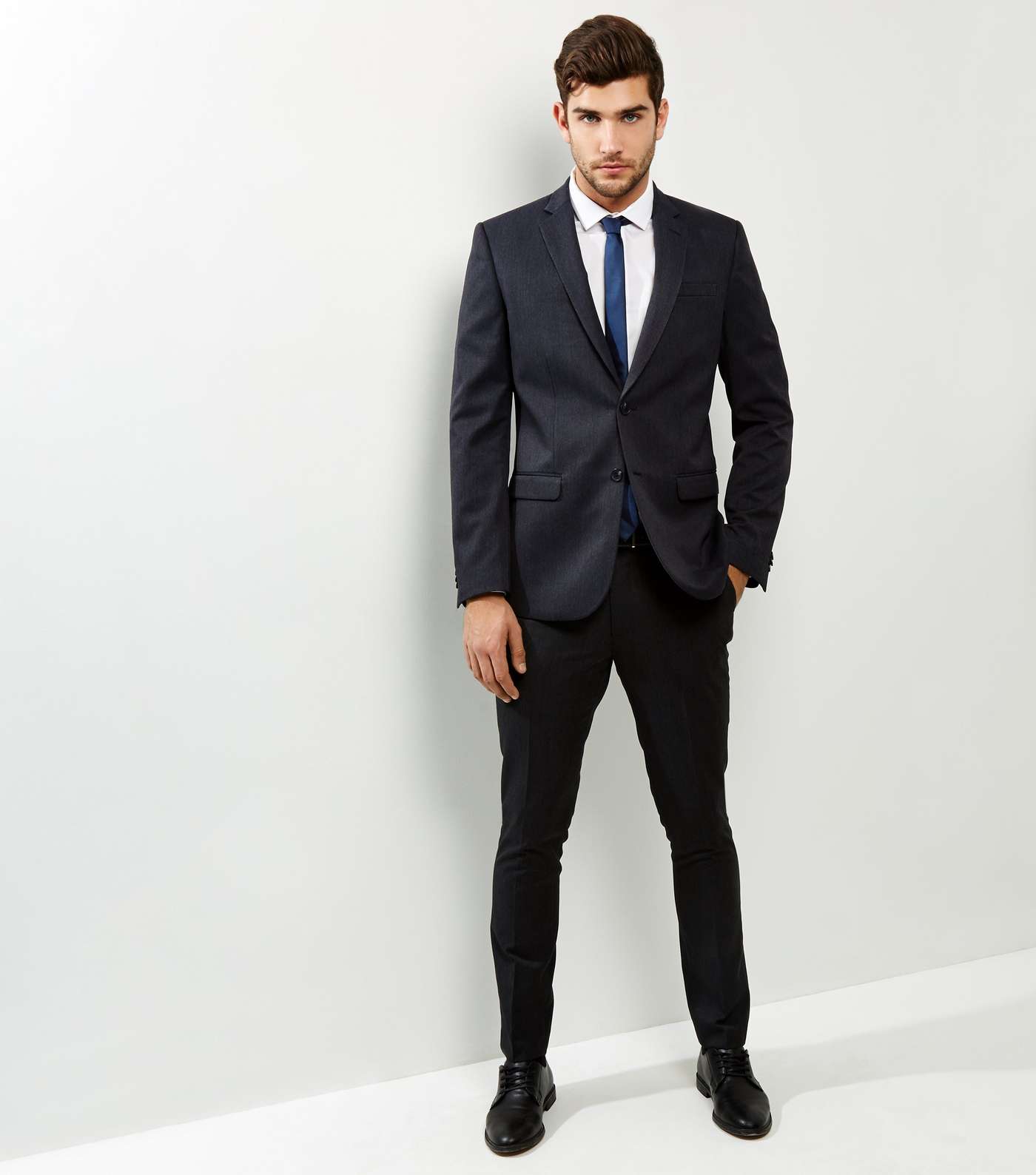 Dark Grey Slim Fit Suit Jacket Image 2
