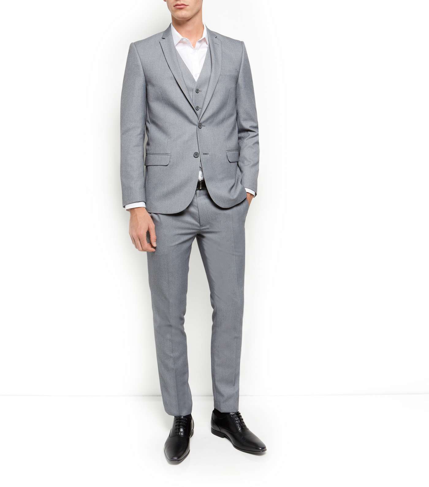 Grey Slim Fit Suit Jacket  Image 2