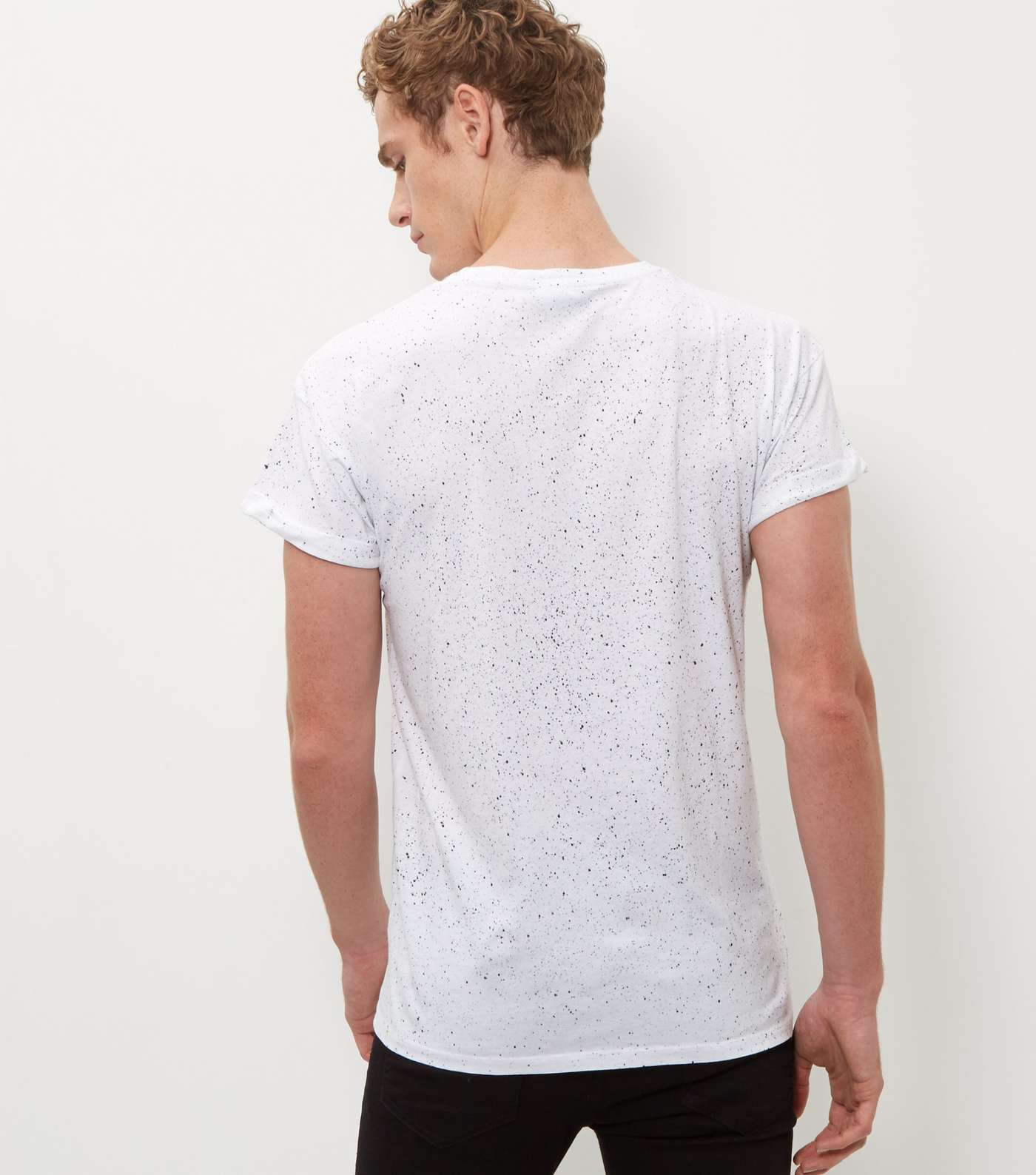 White Spray Wash T-Shirt Image 3