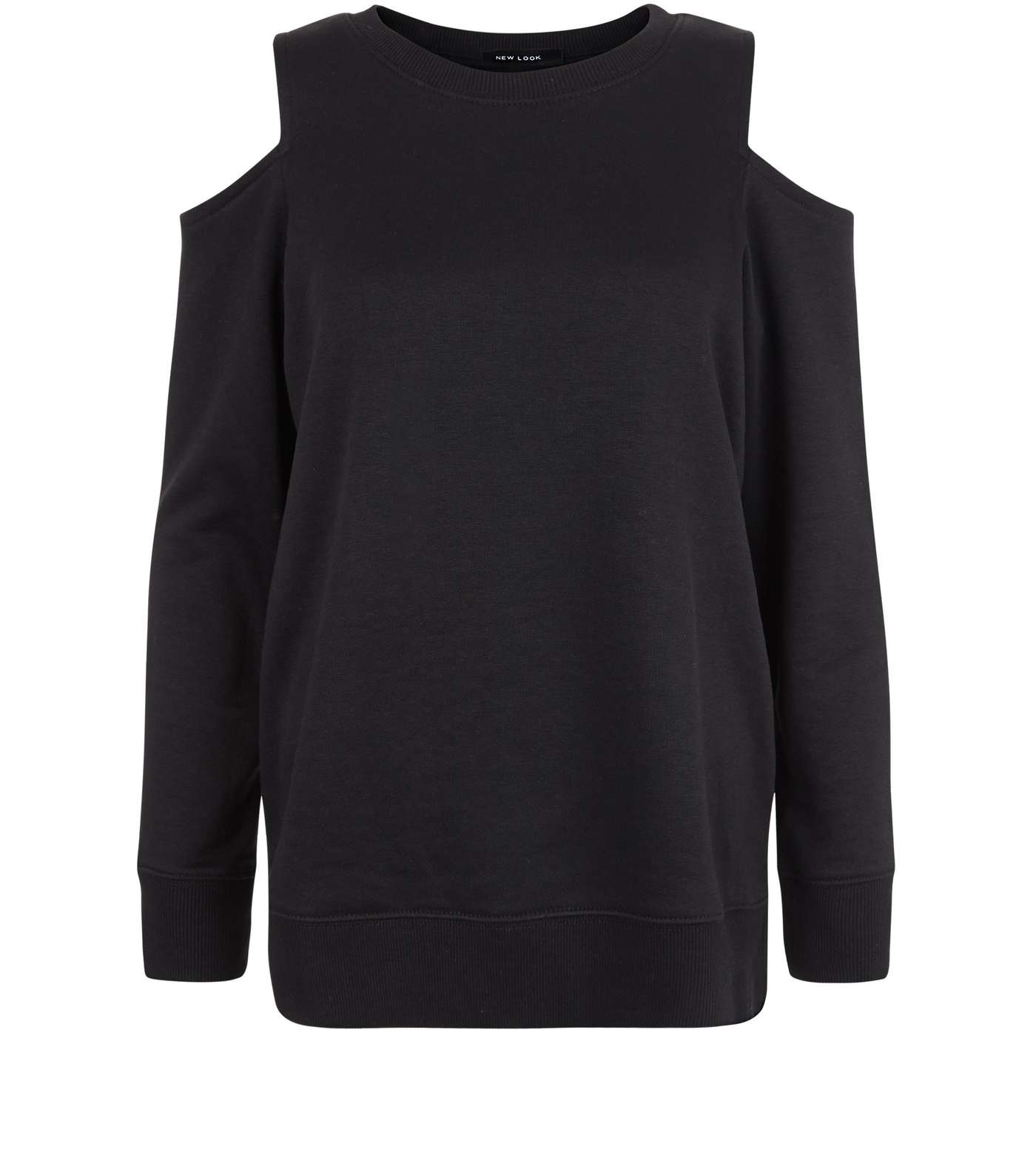 Black Cold Shoulder Sweater Image 4