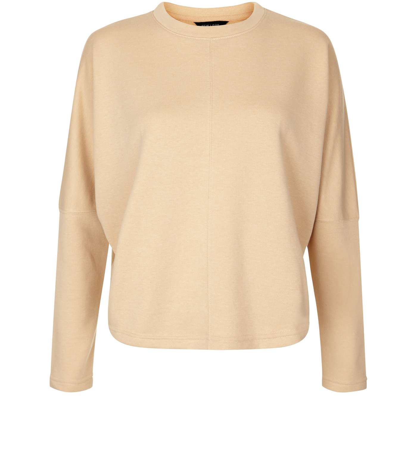Cream Batwing Sleeve Cropped Sweater  Image 4