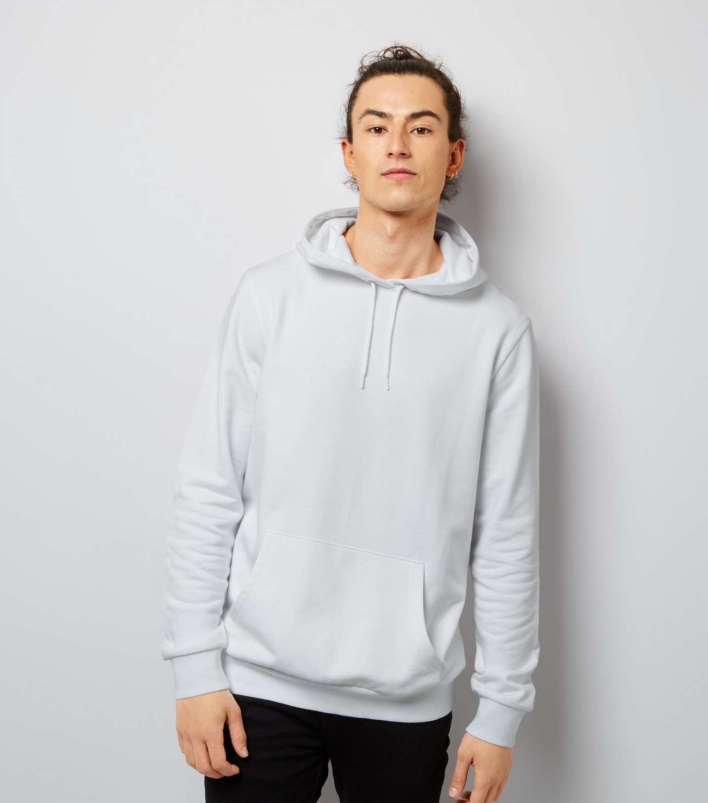 White Pocket Front Hoodie