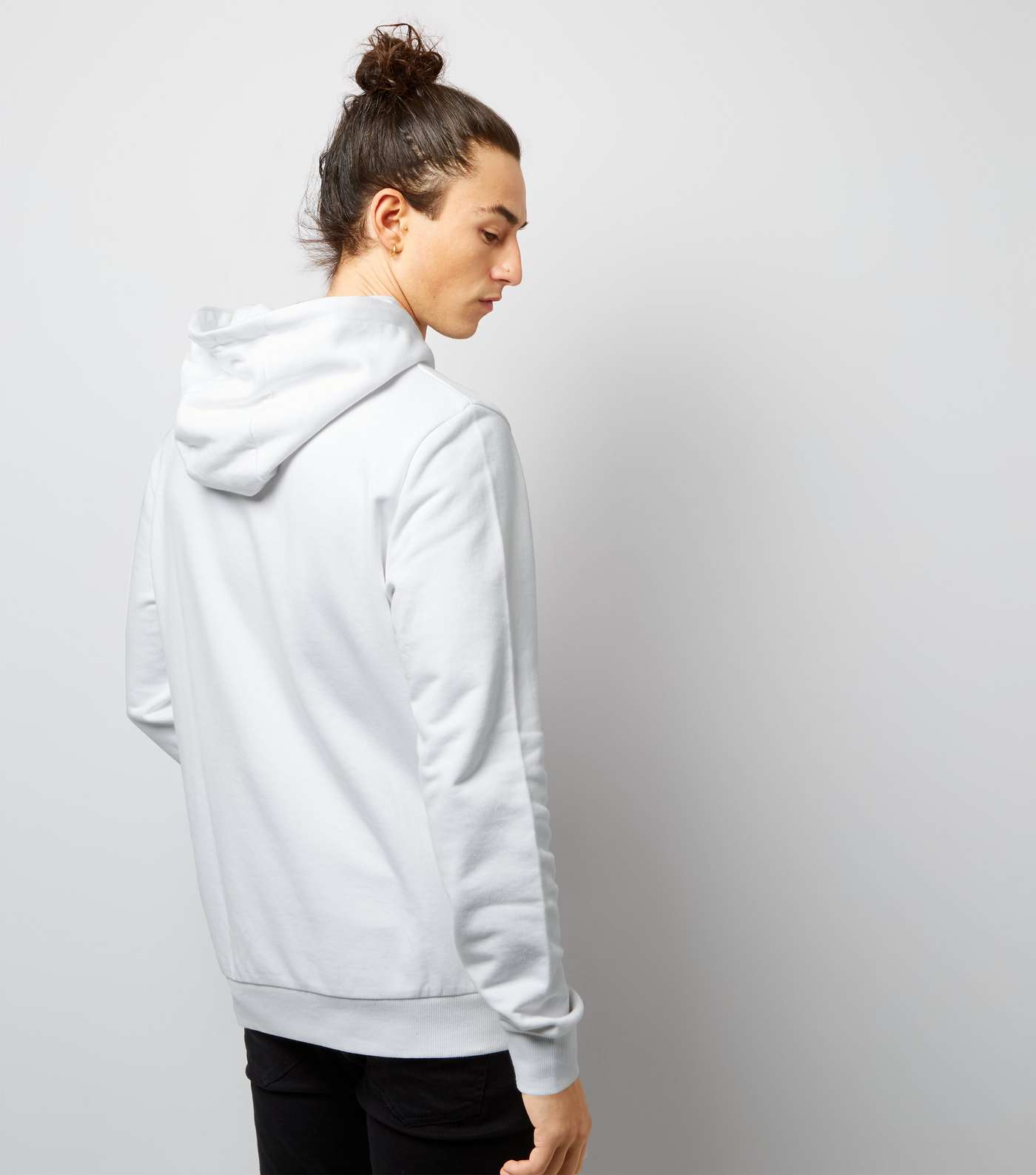 White Pocket Front Hoodie Image 3