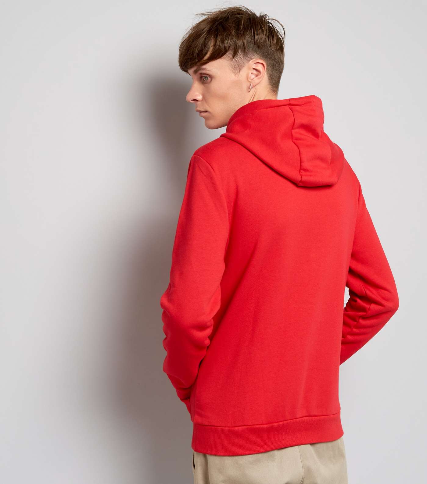 Red Pocket Front Hoodie Image 3