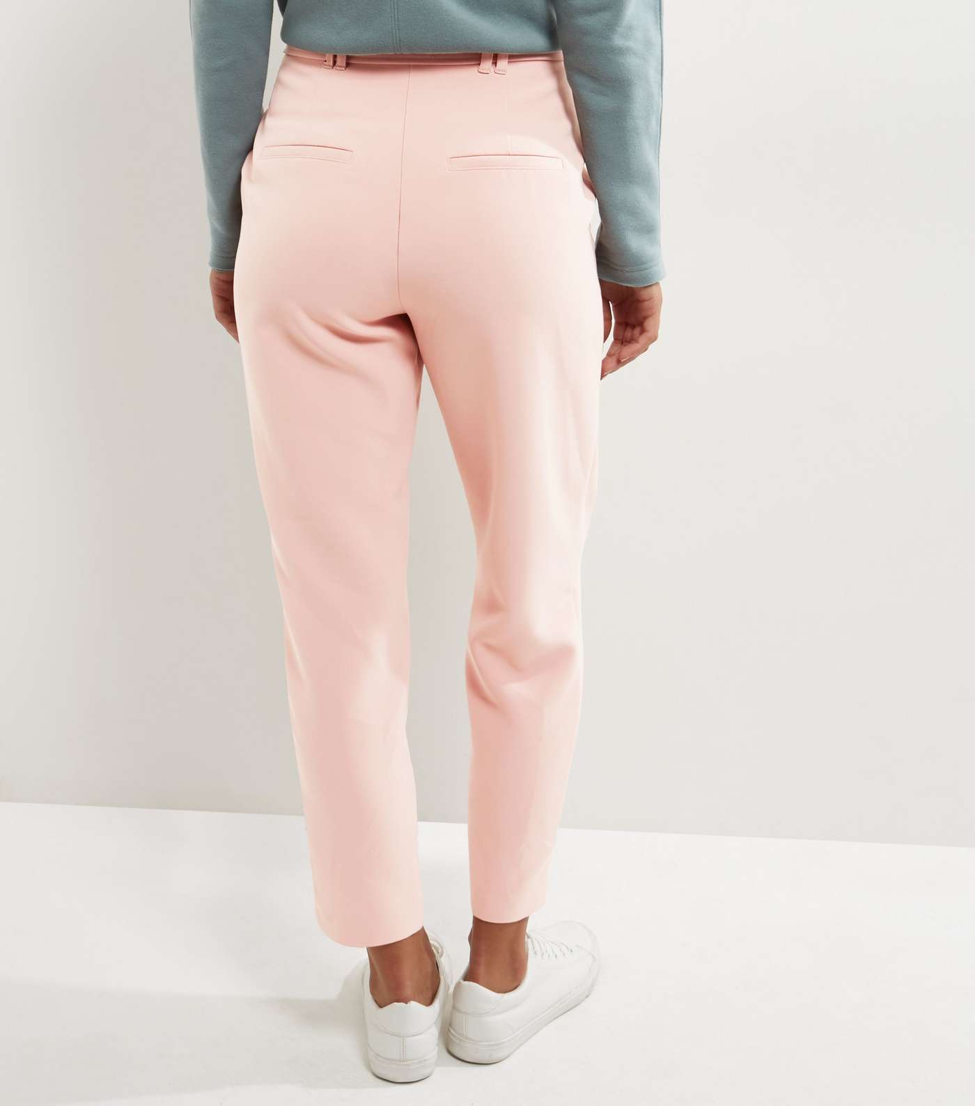 Mid Pink Tie Waist Trousers  Image 3