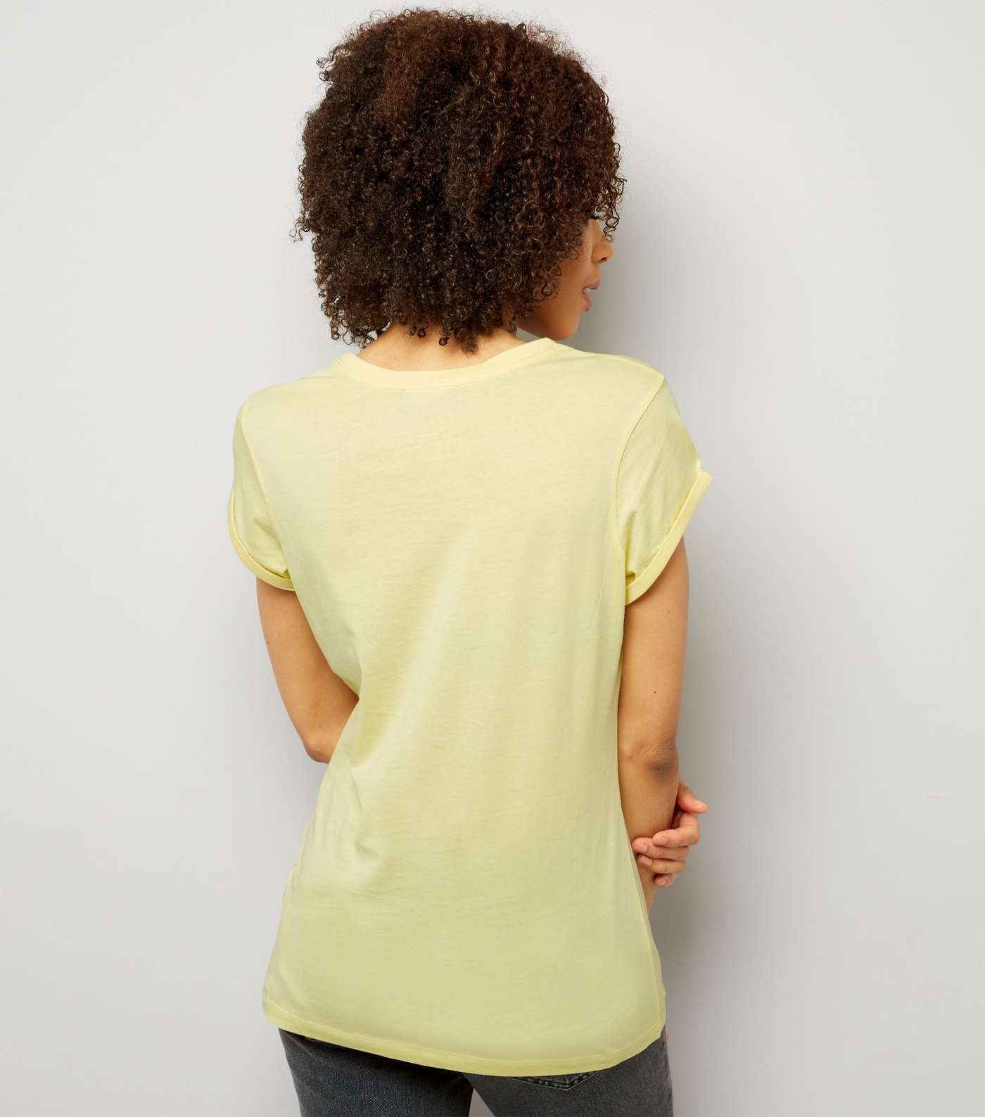 Tall Yellow Roll Sleeve T-Shirt Image 3