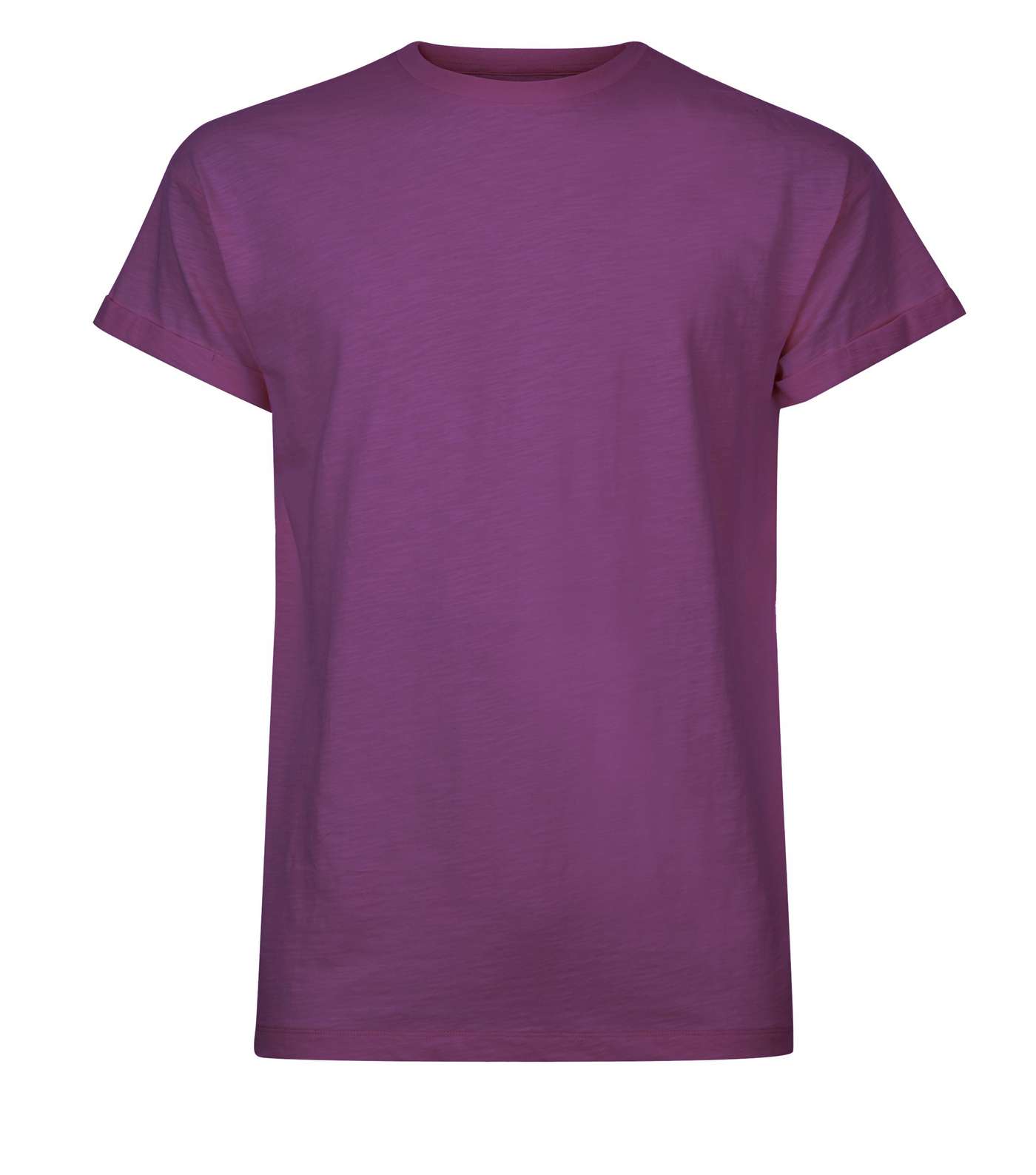 Dark Purple Roll Sleeve T-Shirt Image 4