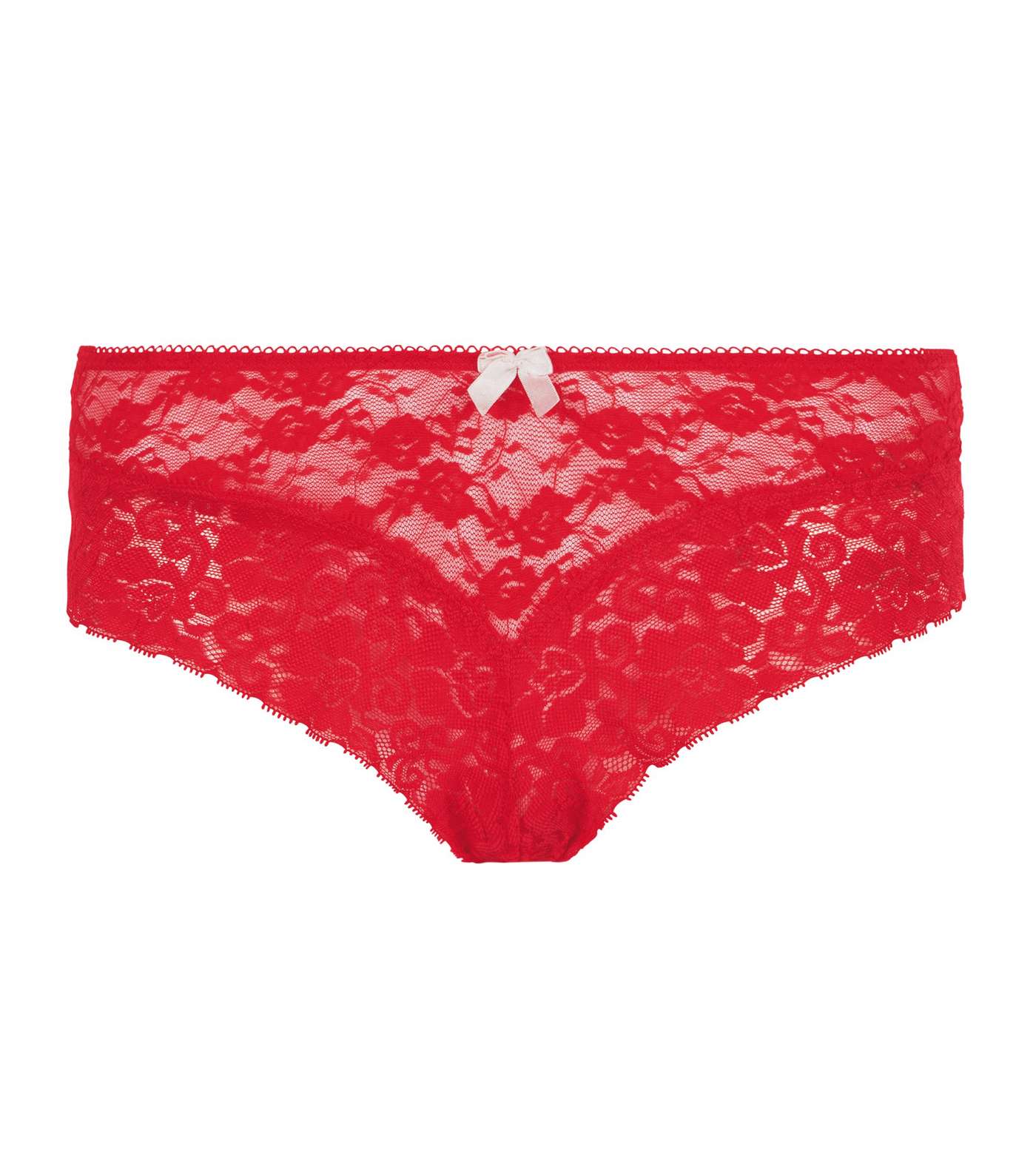 Red Lace Leg Brazilian Briefs Image 3