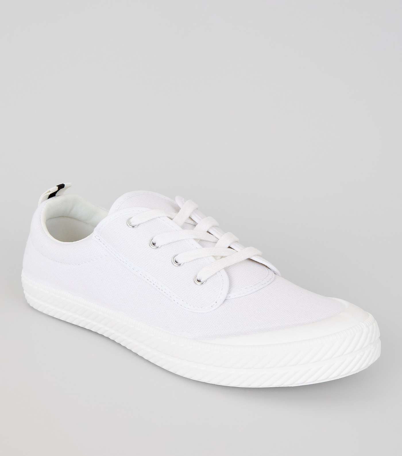 White Textured Trainers