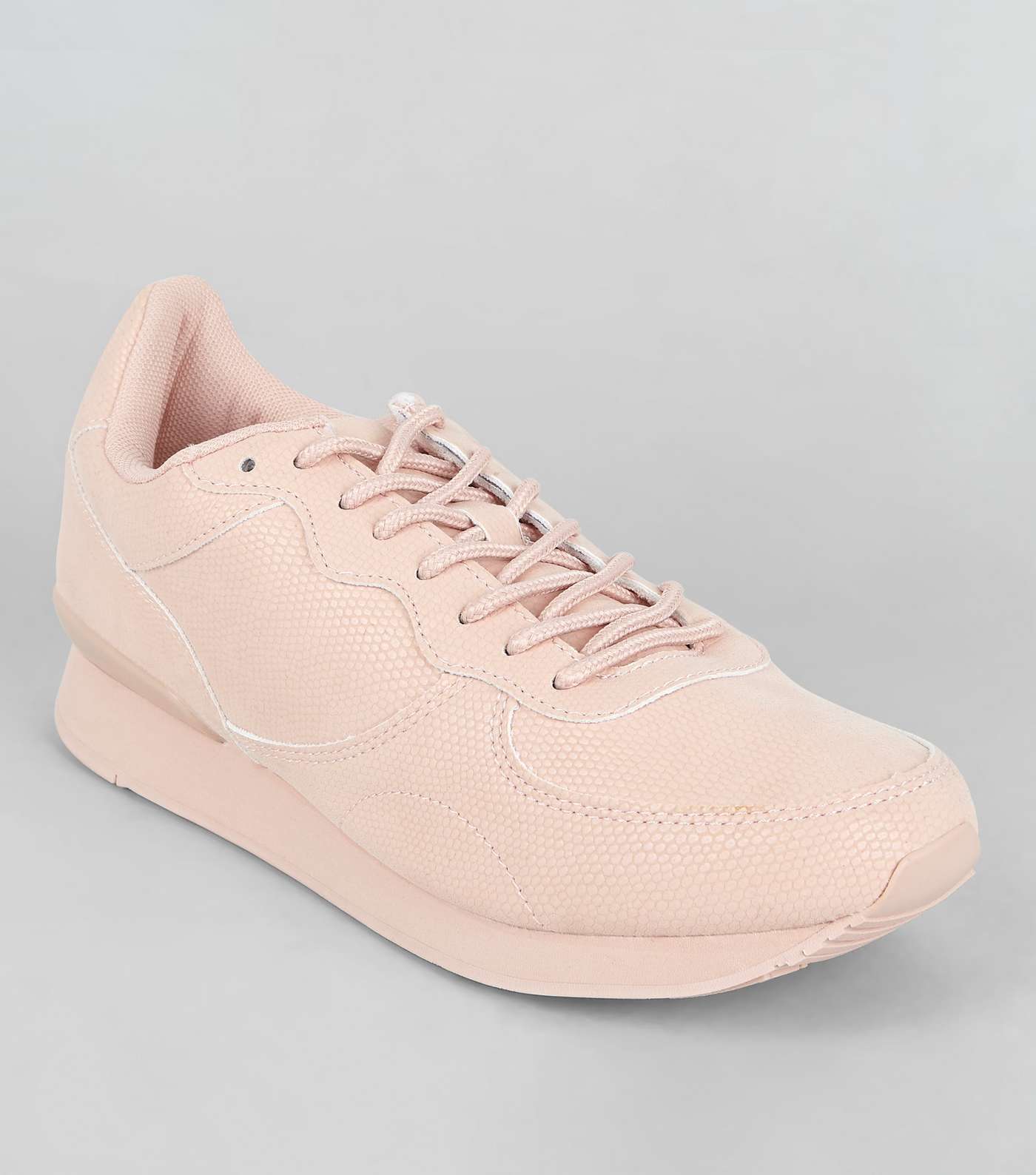 Pink Snakeskin Texture Trainers