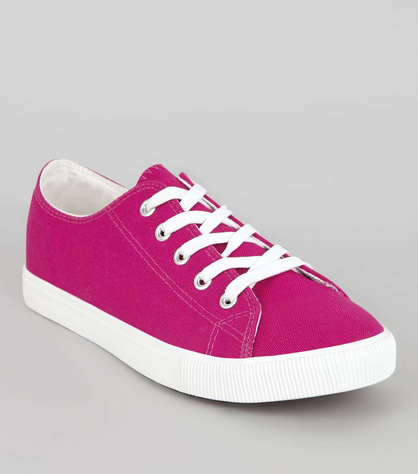 Pink Lace Up Trainers