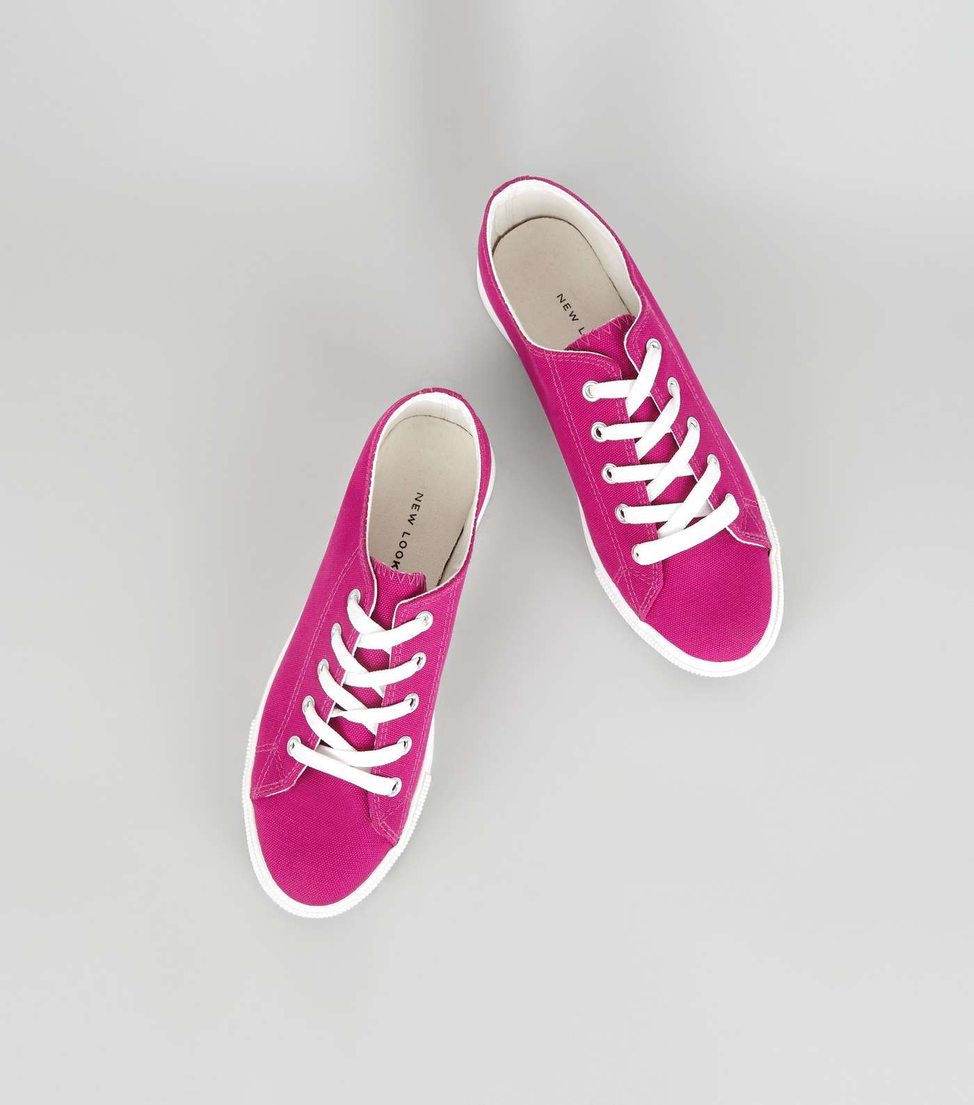 Pink Lace Up Trainers Image 5