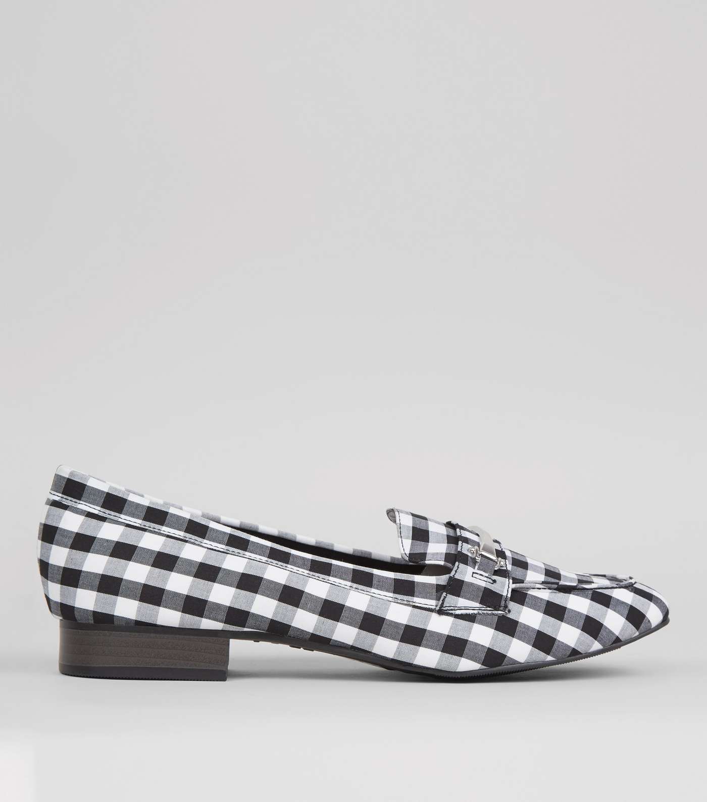 Black Gingham Loafers