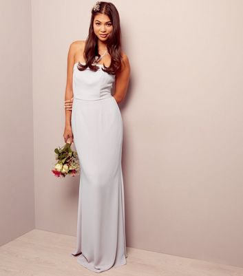 Robe Bardot longue lilas de demoiselle d\u0027honneur