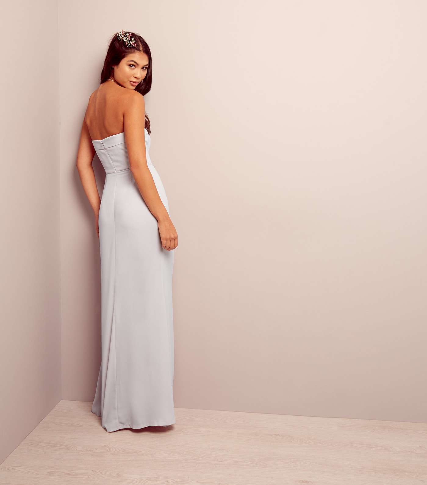 Lilac Bardot Maxi Bridesmaid Dress Image 3
