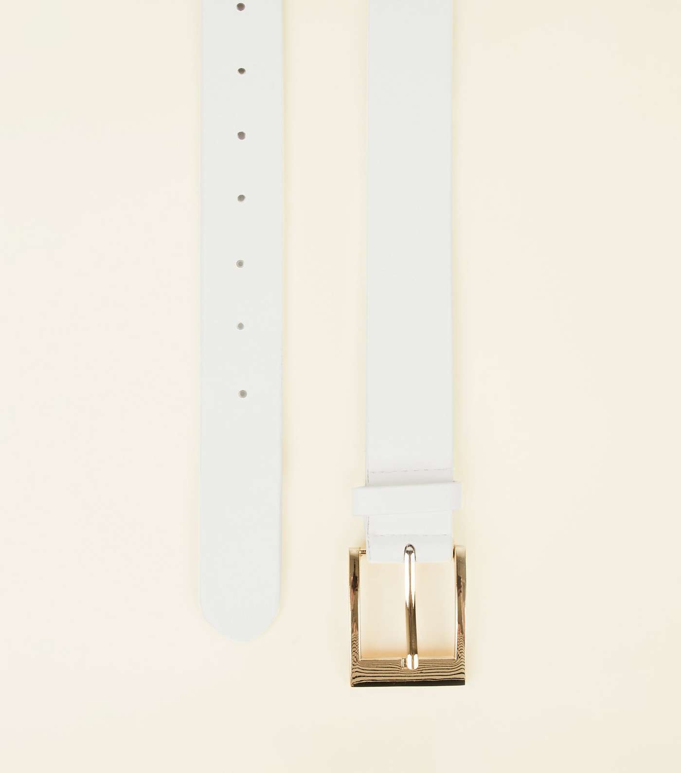 White Leather-Look Hip Belt Image 2
