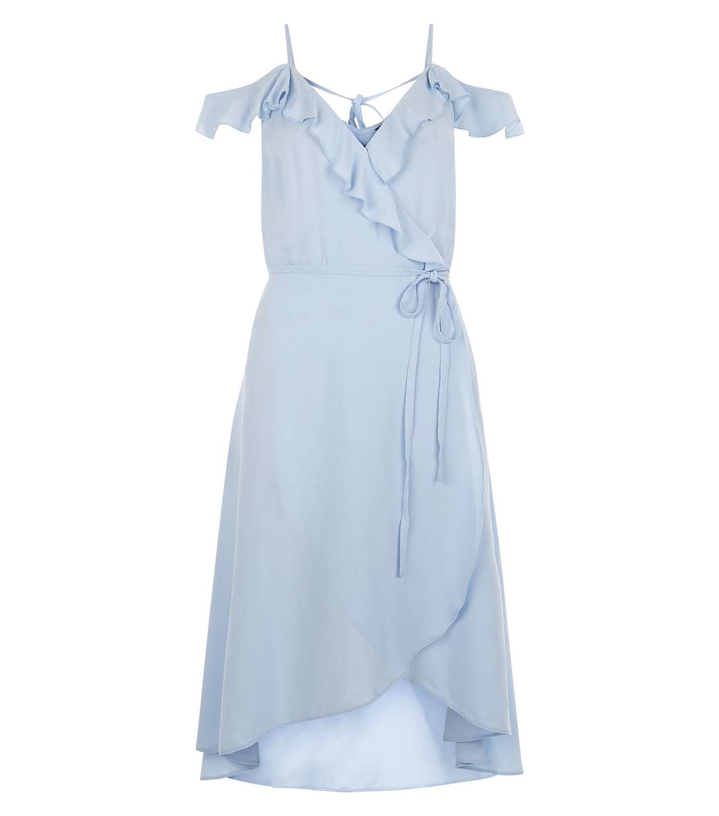 Pale Blue Cold Shoulder Midi Dress  Image 4