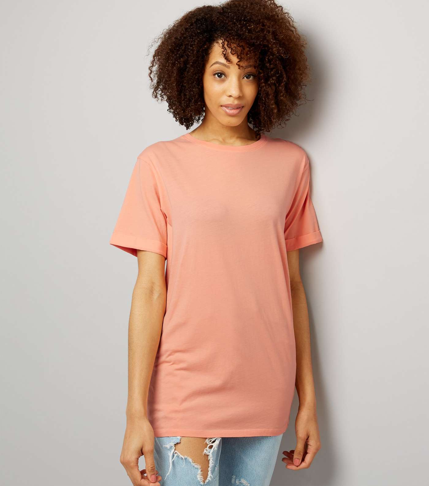 Tall Coral Oversized T-Shirt
