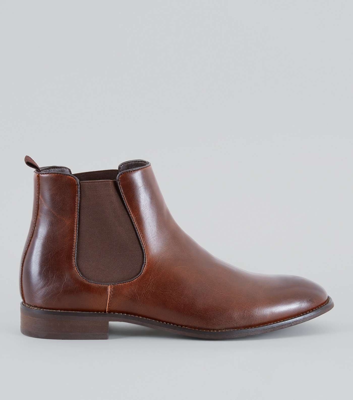Brown Elasticated Side Chelsea Boots