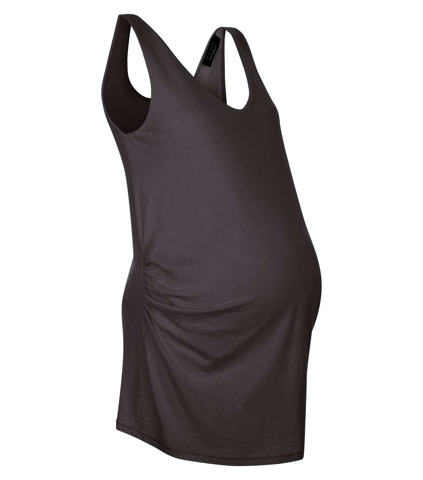 Maternity Black V Neck Longline Vest Image 4