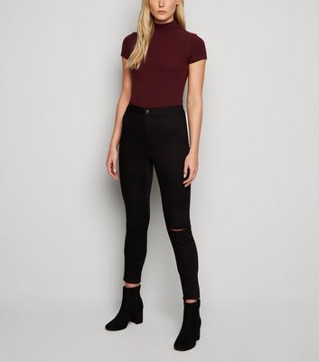 tall black high waisted jeans