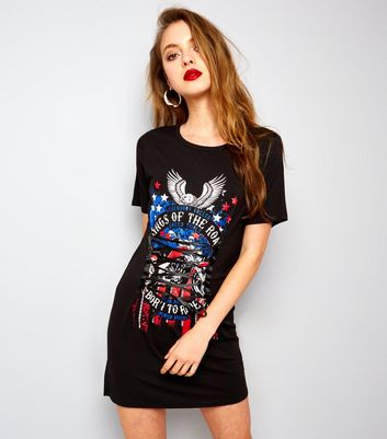 rock band t shirt dress