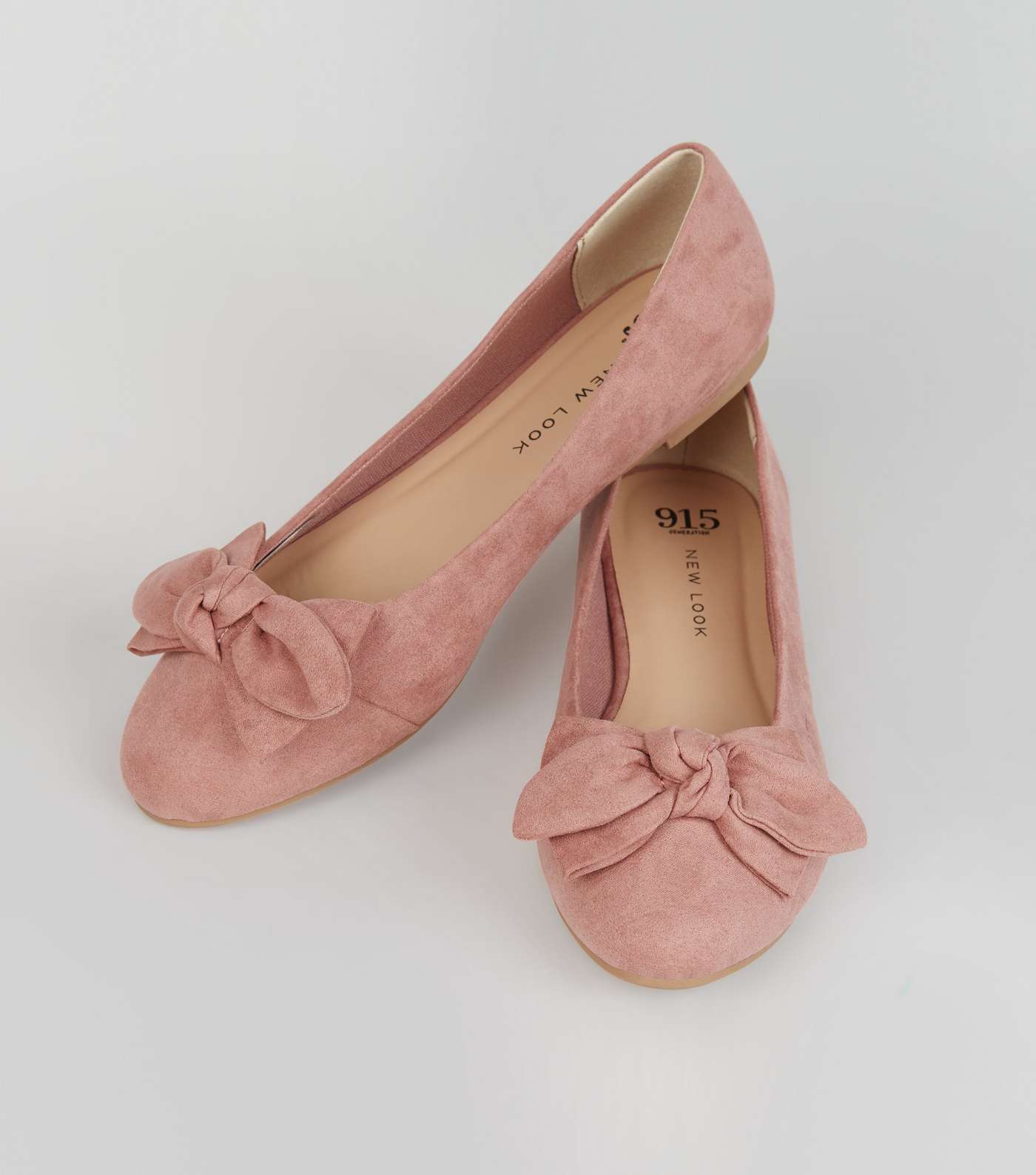 Teens Pink Suedette Bow Front Pumps  Image 4