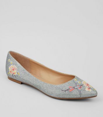 embroidered ballet pumps