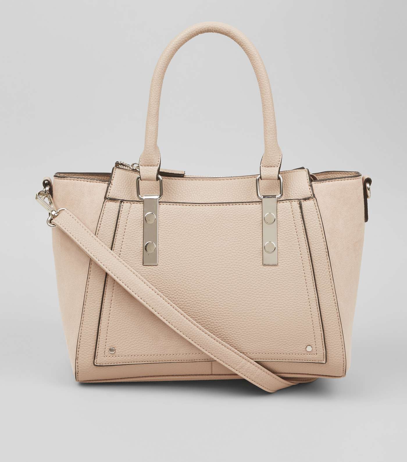 Pale Pink Small Structured Tote Bag