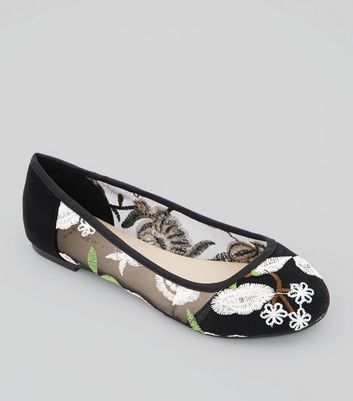 embroidered ballet pumps