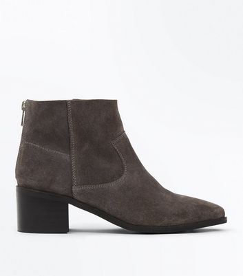 ladies grey ankle boots