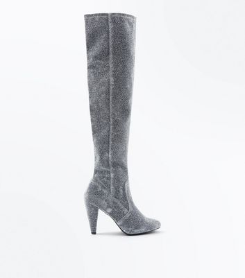 glitter boots wide fit