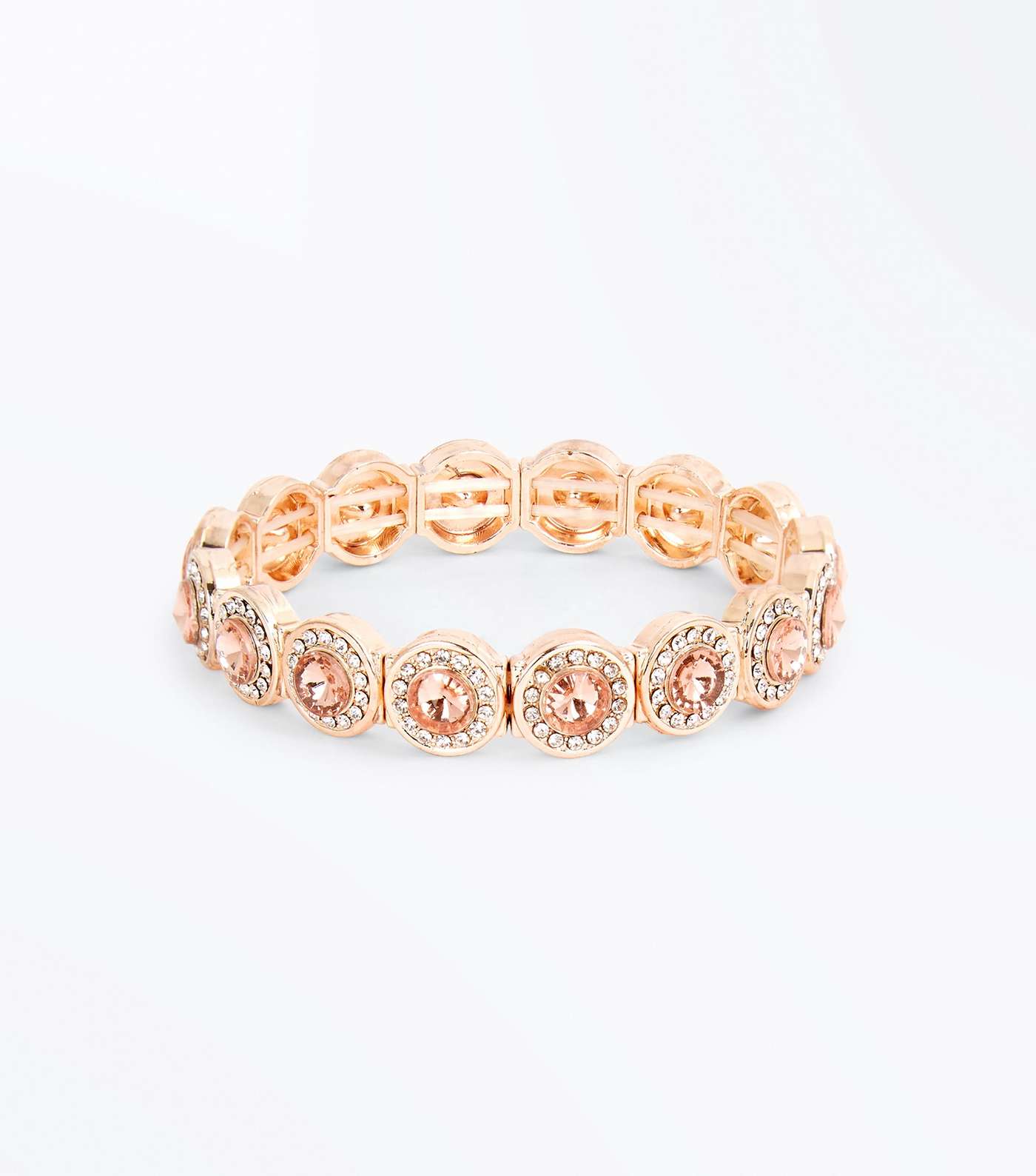 Rose Gold Diamanté Embellished Bracelet