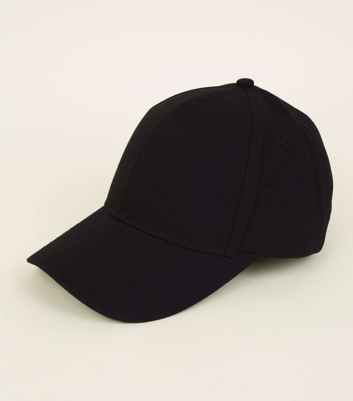 Black Cotton Twill Cap