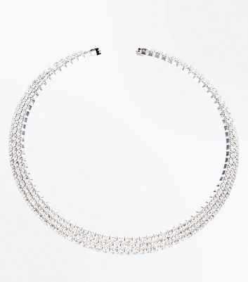 Women's long silver necklaces - Pearl cluster ring