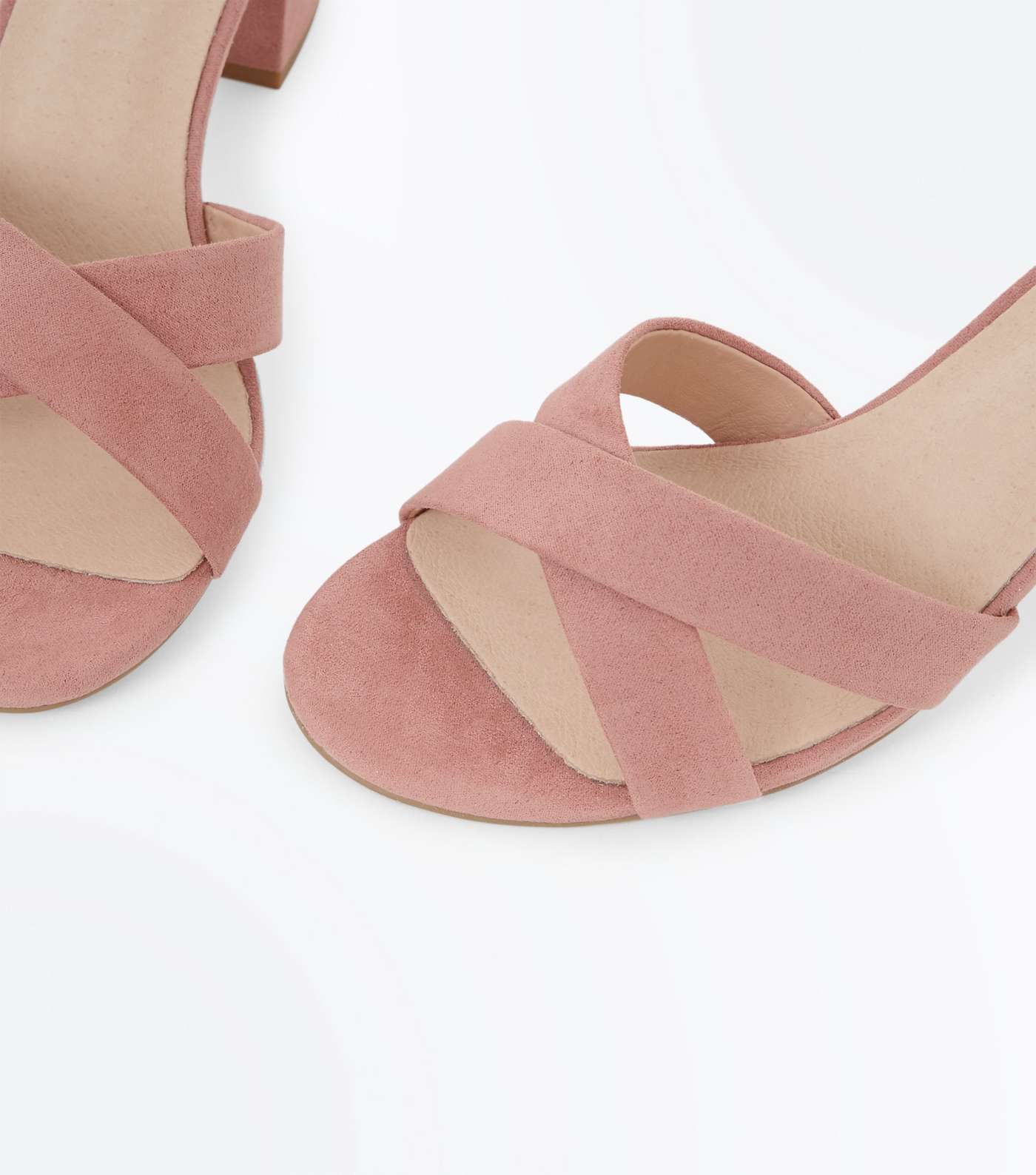 Pink Comfort Flex Suedette Cross Strap Sandals Image 4
