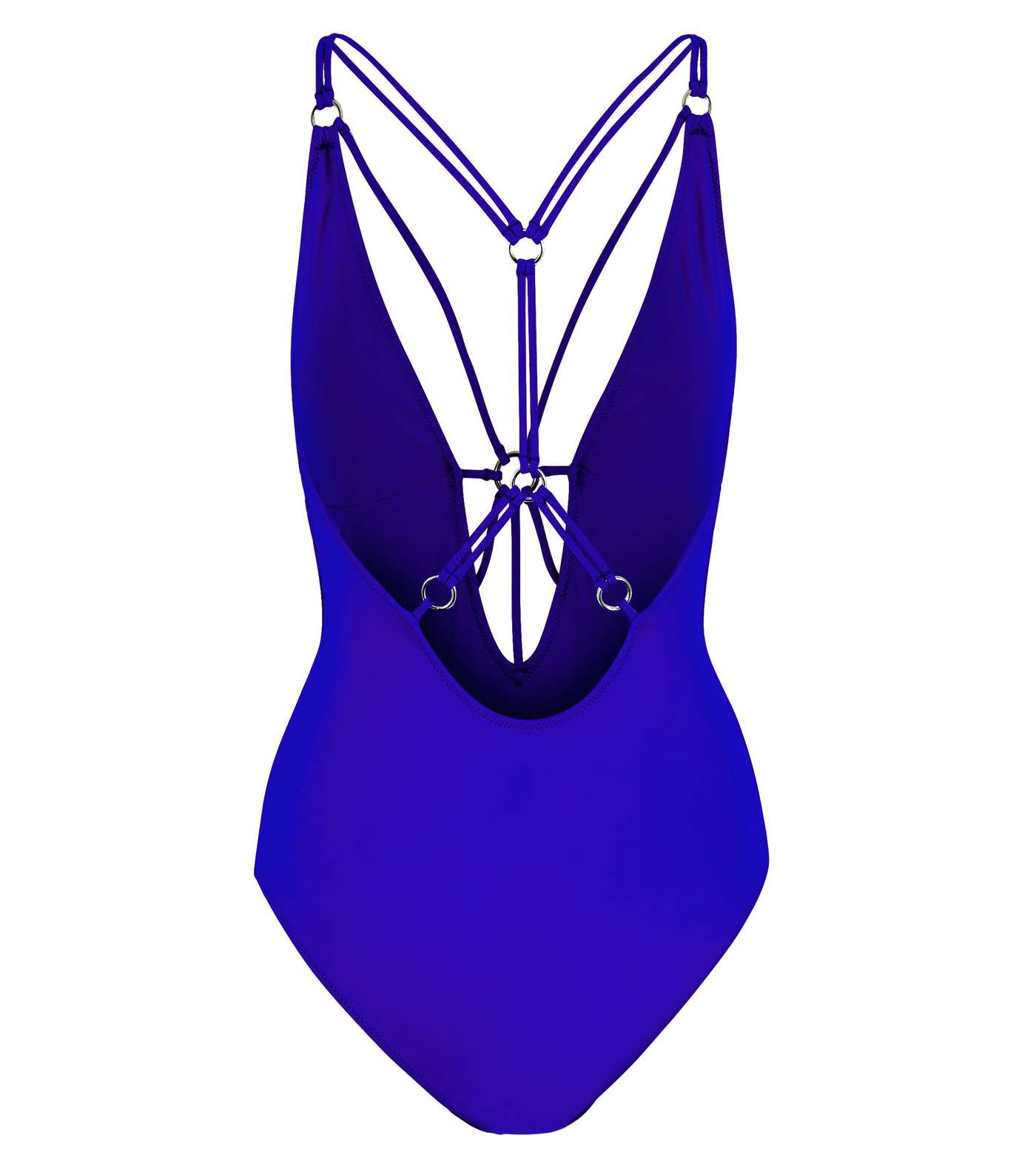 Bright Blue Ring Strappy Swimsuit  Image 4