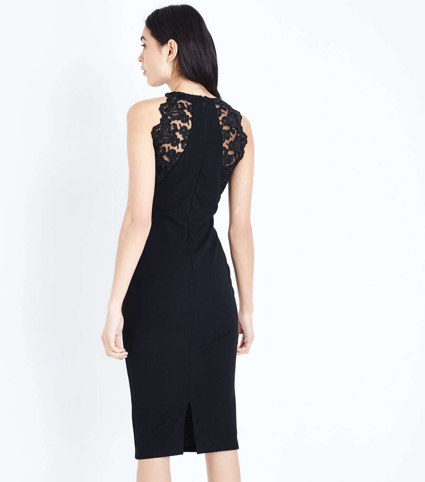 AX Paris Black Lace Trim Sleeveless Midi Dress Image 3