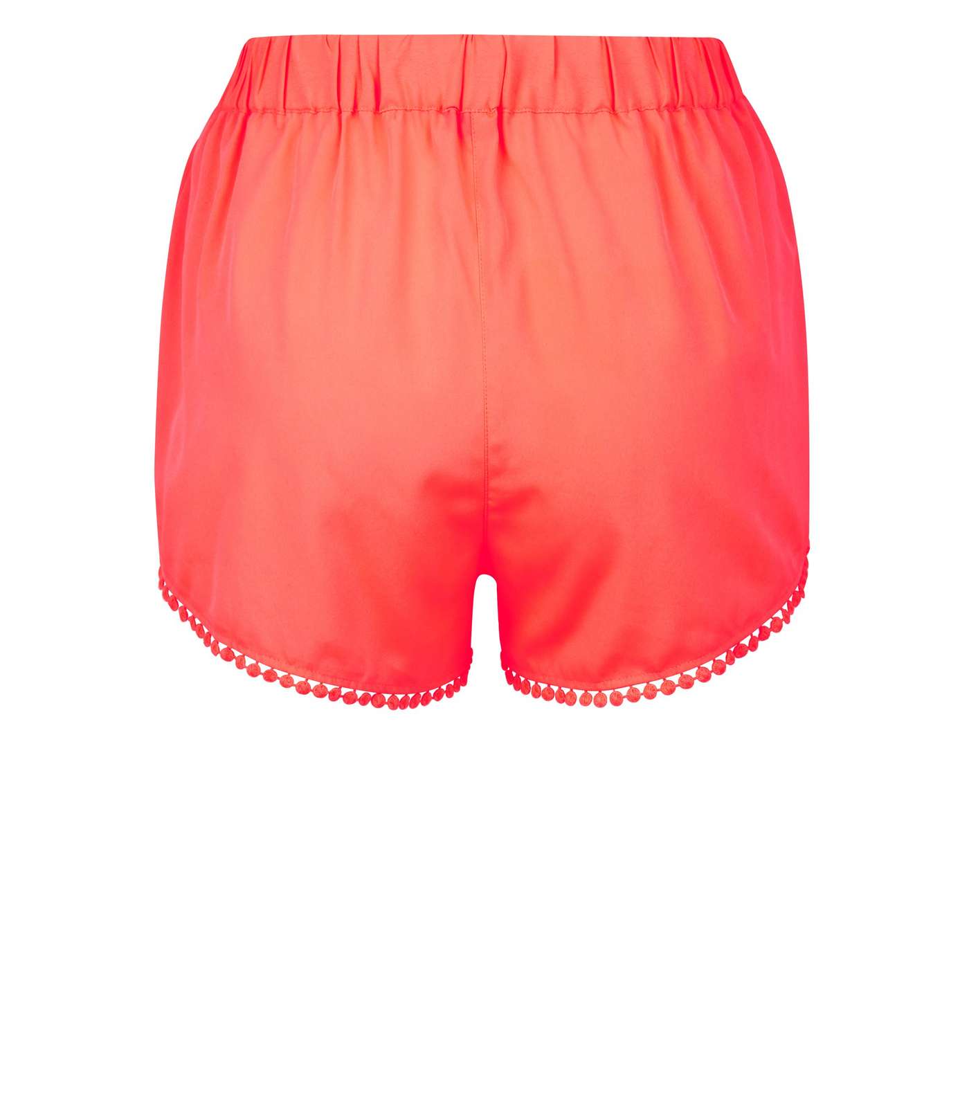 Coral Neon Pom Pom Beach Shorts Image 5