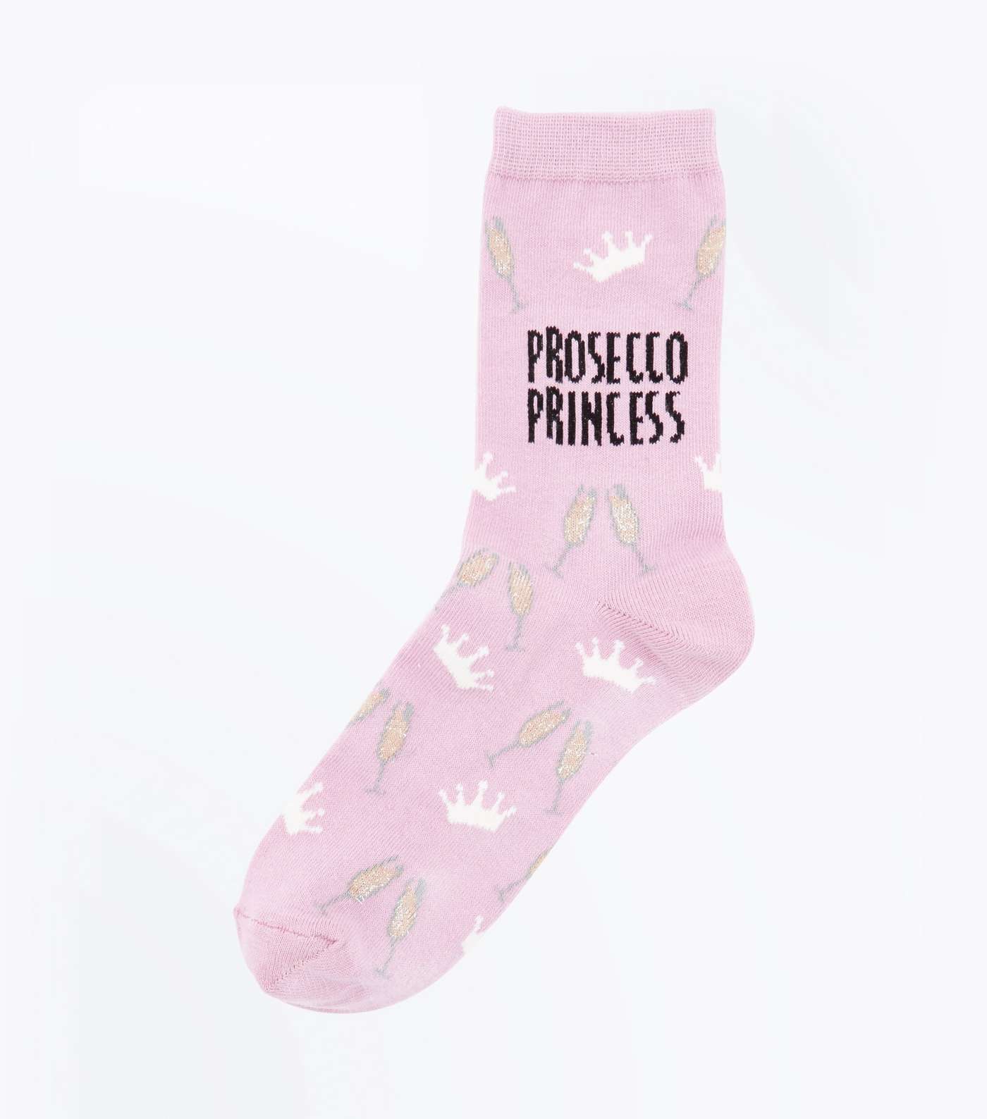 Pink Glitter Prosecco Princess Socks