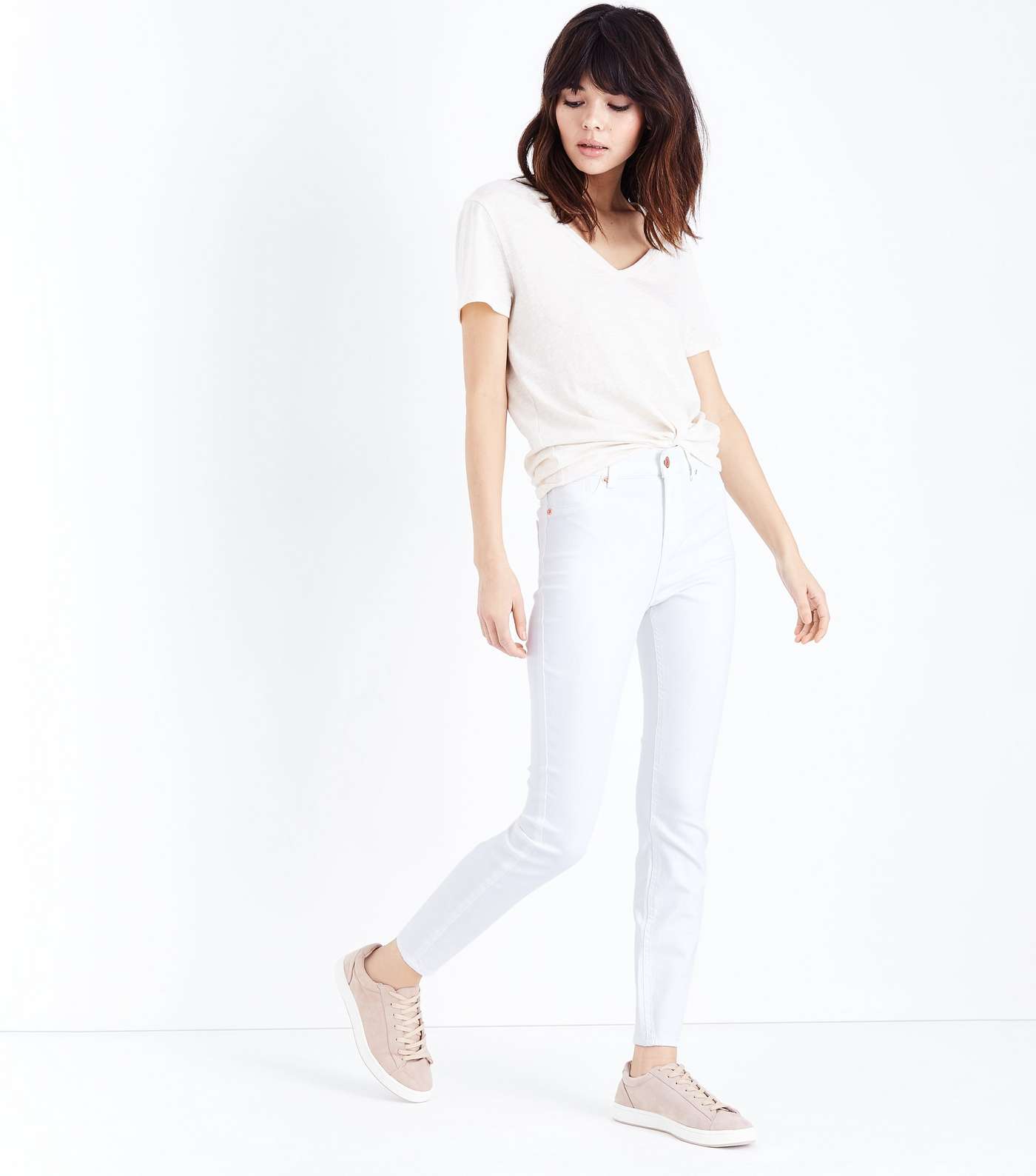 White High Rise Super Skinny Dahlia Jeans