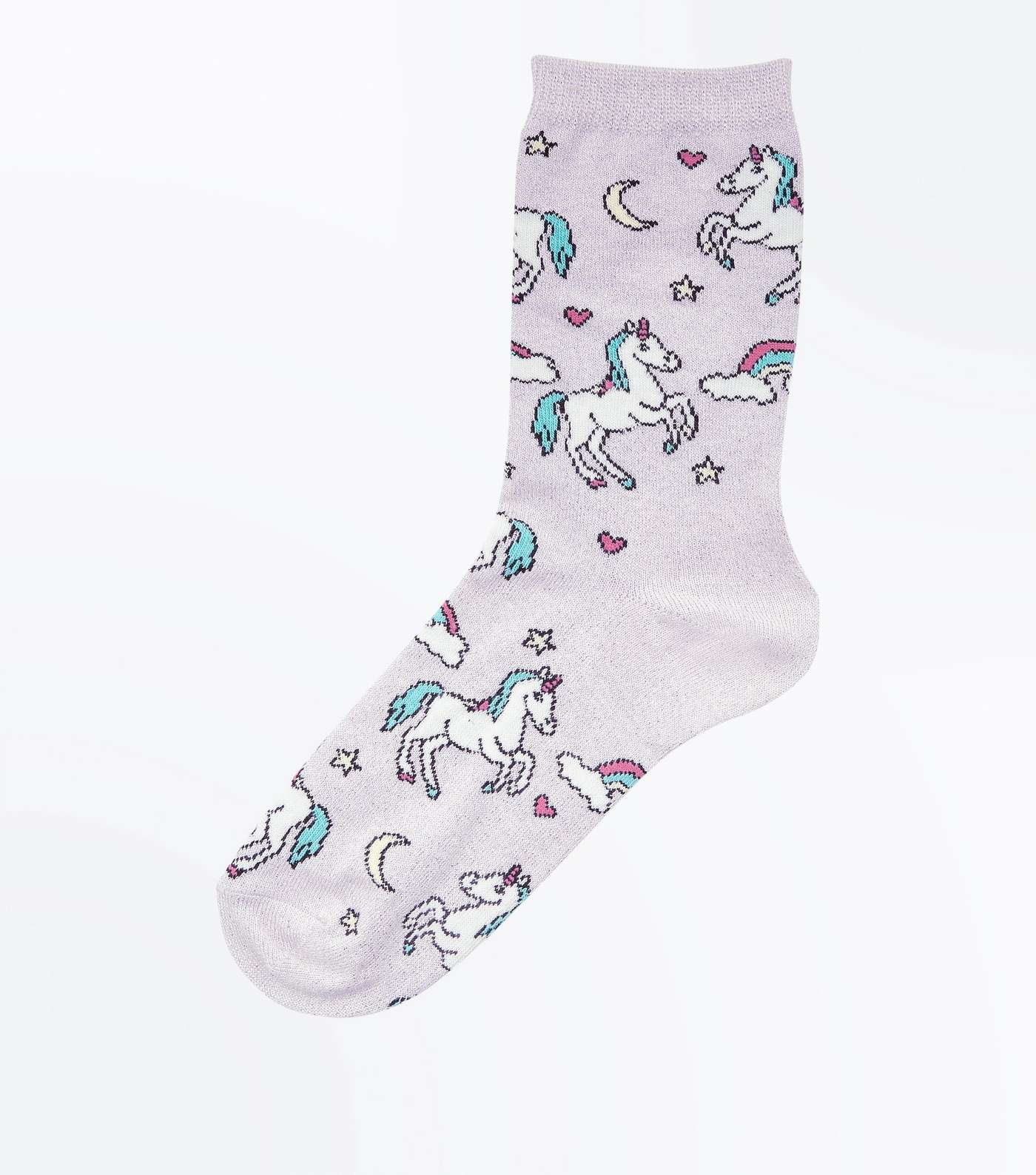 Pink Sparkle Unicorn Socks