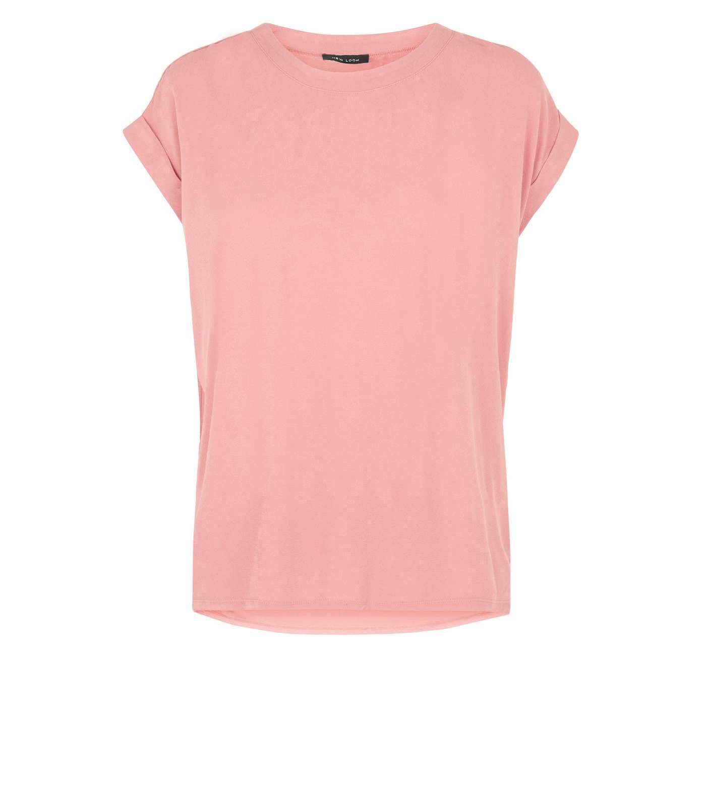 Pink Woven Jersey T-Shirt  Image 4