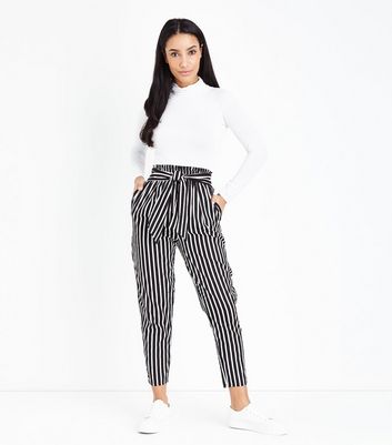 striped tie waist trousers