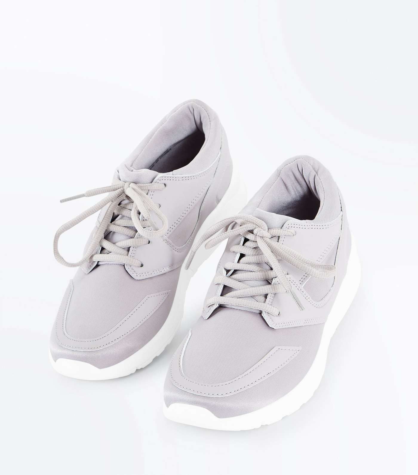 Lilac Panelled Chunky Sole Trainers Image 3
