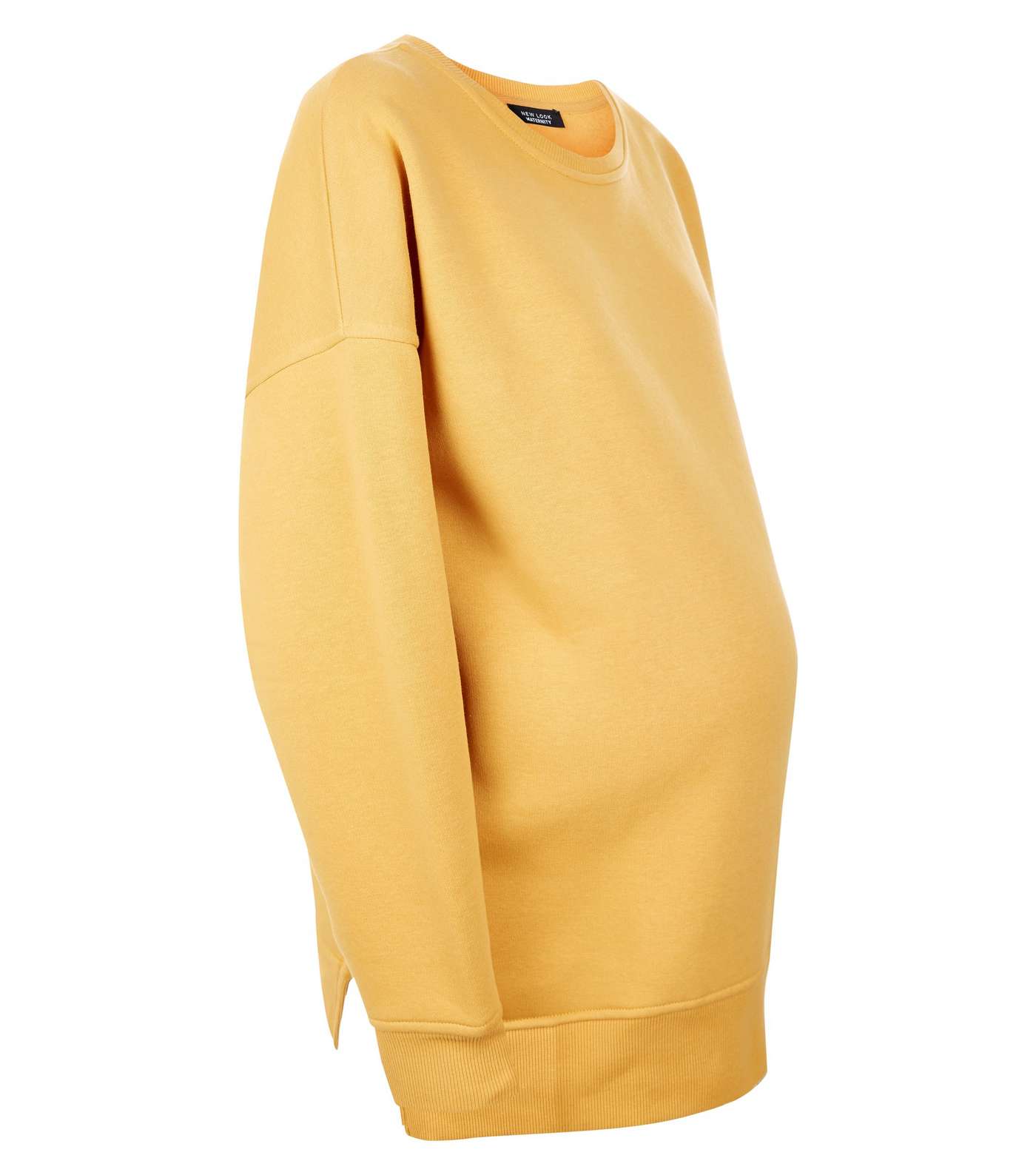 Maternity Mustard Yellow Side Split Sweatshirt Image 4