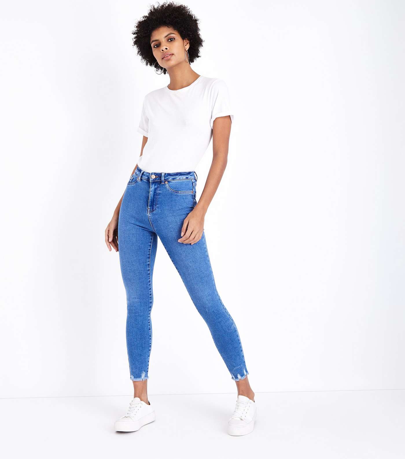 Bright Blue High Waist Super Skinny Hallie Jeans