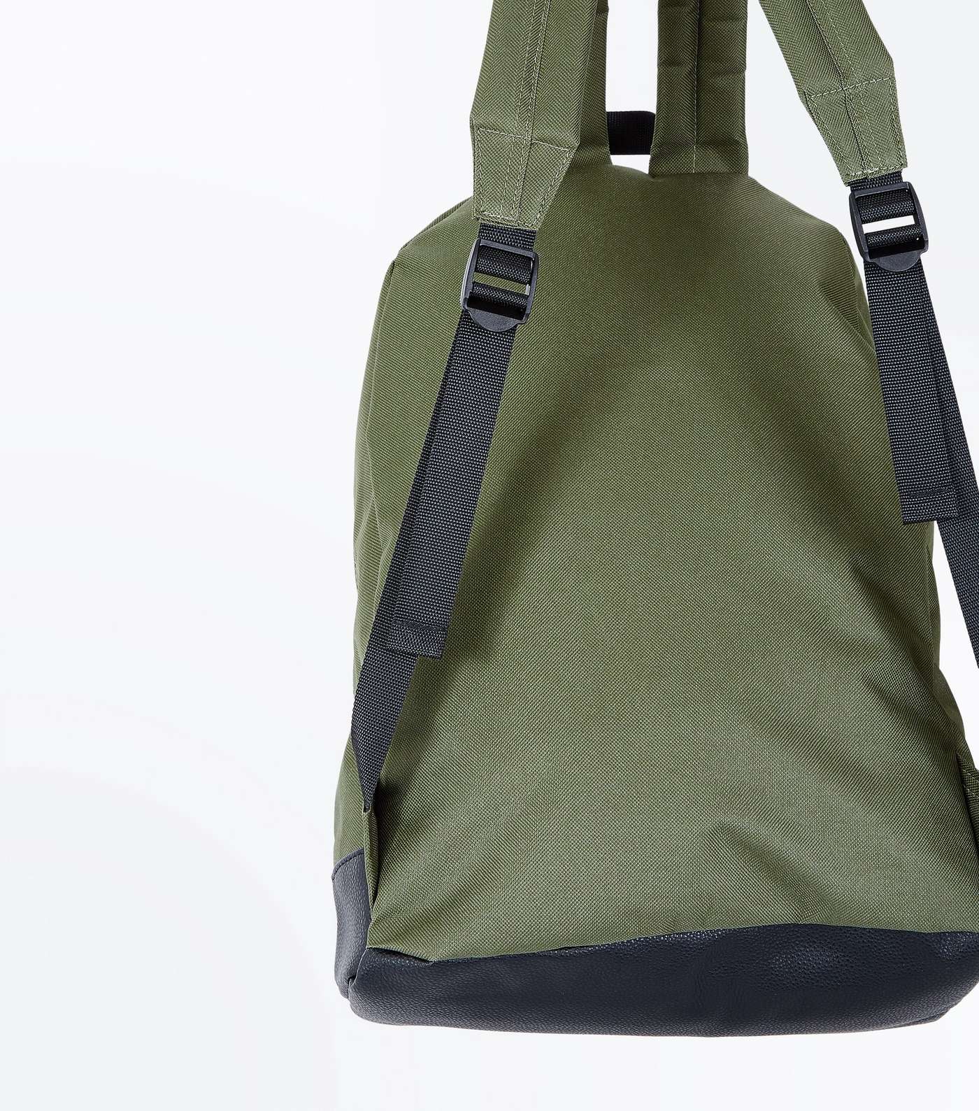Khaki Handle Top Backpack Image 4