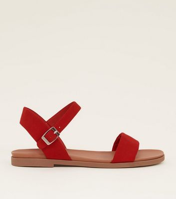 new look flat sandals wide fit