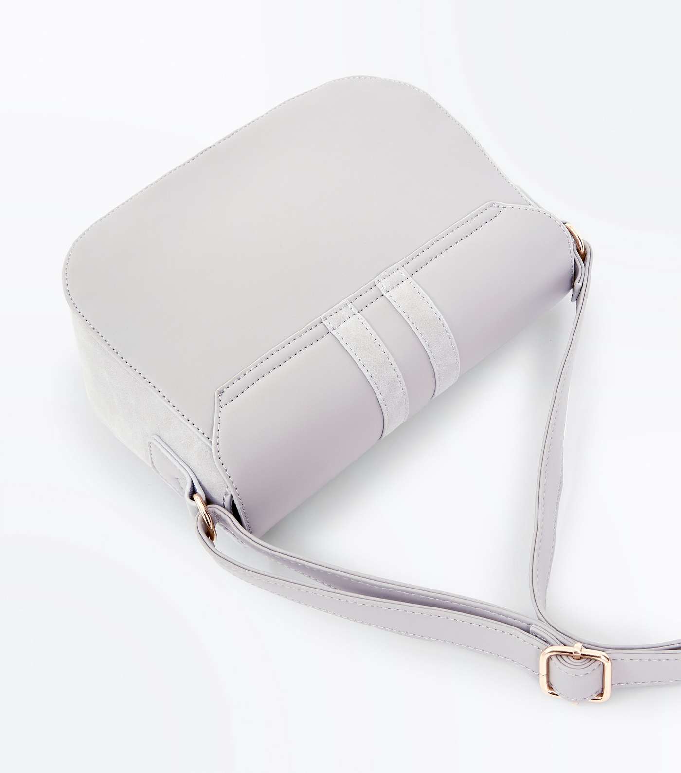 Pale Grey Lock Shoulder Bag Image 6